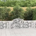Miniatyrbillede 2 af 6: vidaXL buede gabionkurve 30 stk. 200x30x60/80 cm galvaniseret jern