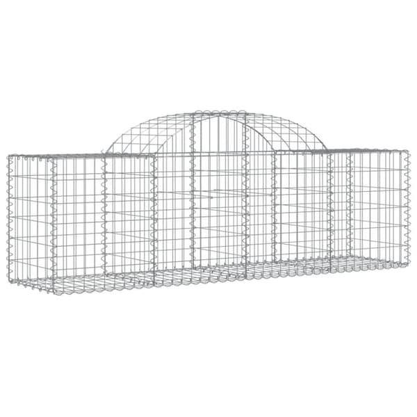 vidaXL Gabioner bågformade 30 st 200x50x60/80 cm galvaniserat järn