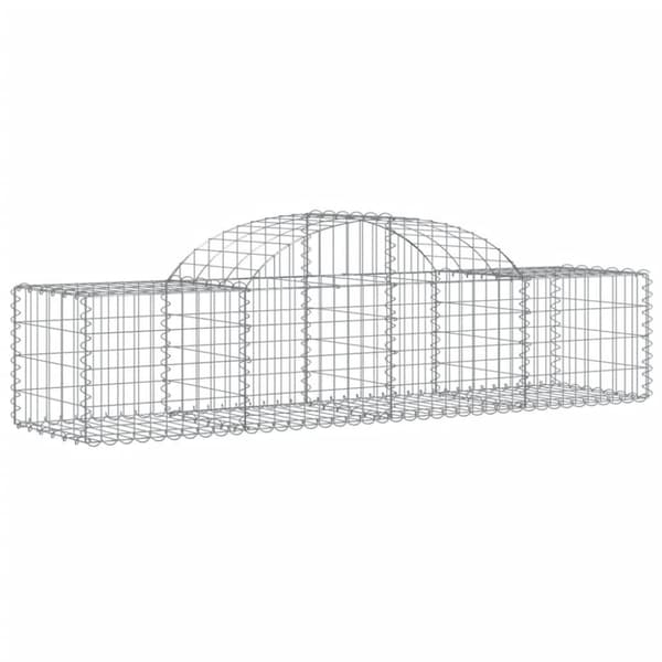 vidaXL Gabioner bågformade 25 st 200x50x40/60 cm galvaniserat järn