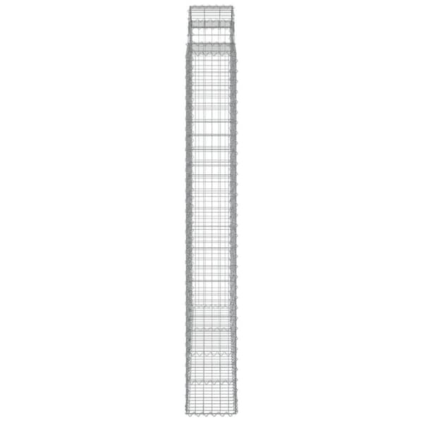 vidaXL Gabioner bågformade 6 st 200x30x220/240 cm galvaniserat järn