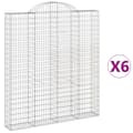 Pikkukuva 1 / 6: vidaXL Gabioner bågformade 6 st 200x30x220/240 cm galvaniserat järn