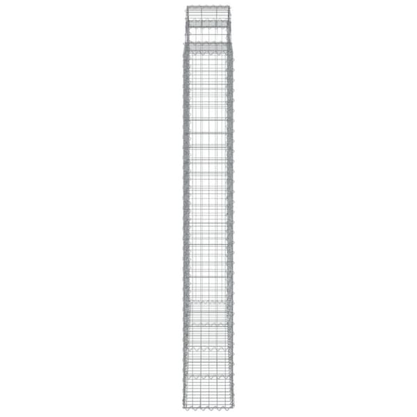 vidaXL Gabioner bågformade 5 st 200x30x220/240 cm galvaniserat järn