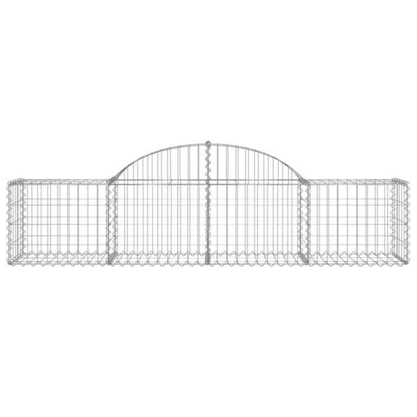 vidaXL buede gabionkurve 20 stk. 200x50x40/60 cm galvaniseret jern