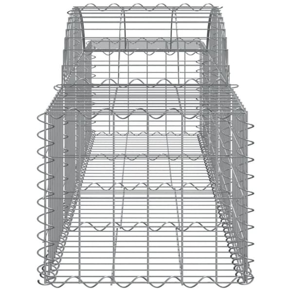 vidaXL buede gabionkurve 20 stk. 200x50x40/60 cm galvaniseret jern