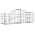 Miniatyrbillede 3 af 6: vidaXL buede gabionkurve 50 stk. 200x50x60/80 cm galvaniseret jern