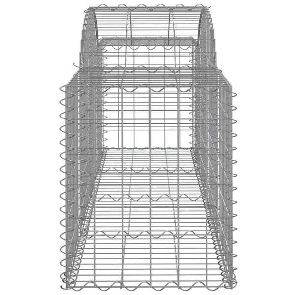 vidaXL buede gabionkurve 50 stk. 200x50x60/80 cm galvaniseret jern