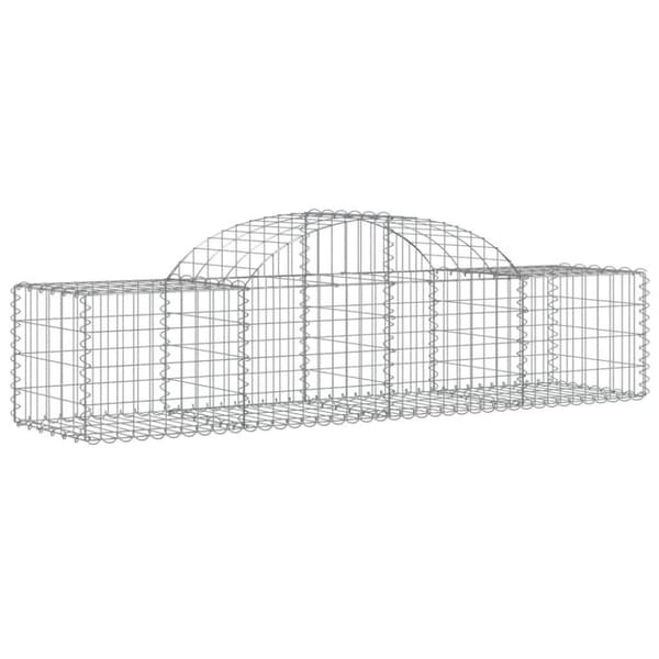 vidaXL Gabioner bågformade 18 st 200x50x40/60 cm galvaniserat järn