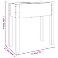 Pikkukuva 8 / 8: vidaXL Odlingslåda på hjul med foder brun 71x37x80 cm massivt granträ