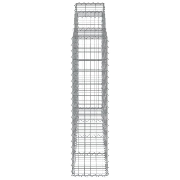 vidaXL Kaarevat kivikorit 25 kpl 200x30x120/140 cm galvanoitu rauta