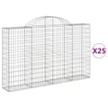 Pikkukuva 2 / 6: vidaXL Kaarevat kivikorit 25 kpl 200x30x120/140 cm galvanoitu rauta
