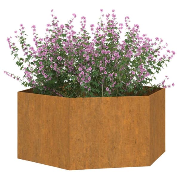 vidaXL Kukkalaatikko ruoste 90x90x45 cm Corten teräs