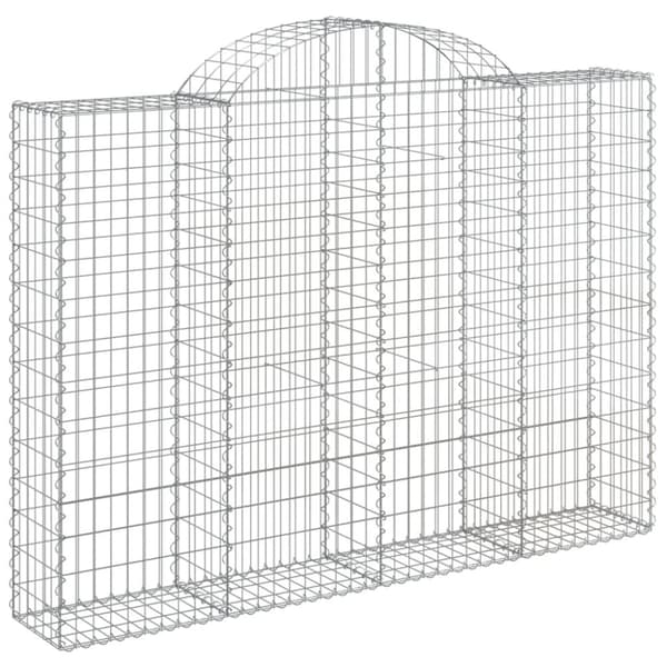 vidaXL Gabioner bågformade 14 st 200x30x140/160 cm galvaniserat järn