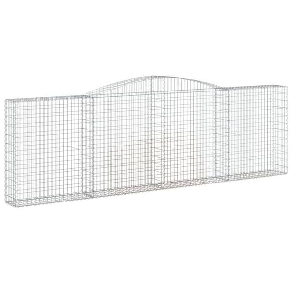 vidaXL Kaarevat kivikorit 15 kpl 400x30x120/140 cm galvanoitu rauta