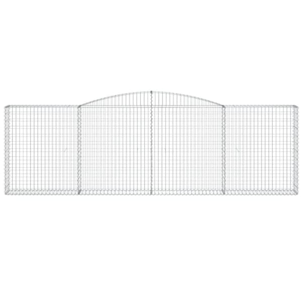 vidaXL Kaarevat kivikorit 15 kpl 400x30x120/140 cm galvanoitu rauta