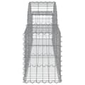 Miniatyrbilde 5 av 6: vidaXL Gabionkurver buede 20 stk 200x30x40/60 cm galvanisert jern