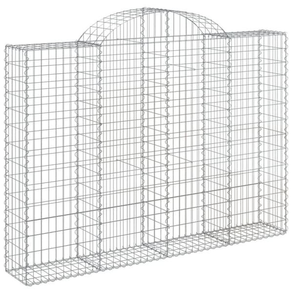 vidaXL buede gabionkurve 15 stk. 200x30x140/160 cm galvaniseret jern