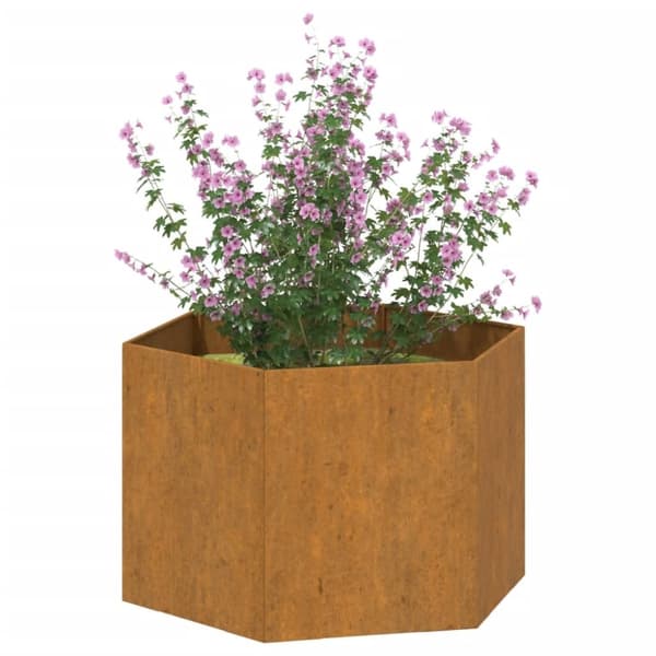 vidaXL Odlingslåda rostfärgad 60x60x45 cm rosttrögt stål