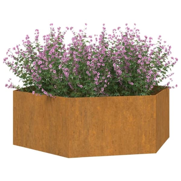 vidaXL Plantekasse rust 138x120x45 cm cortenstål