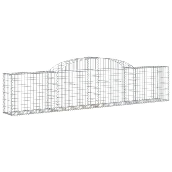 vidaXL Gabioner bågformade 30 st 300x30x60/80 cm galvaniserat järn