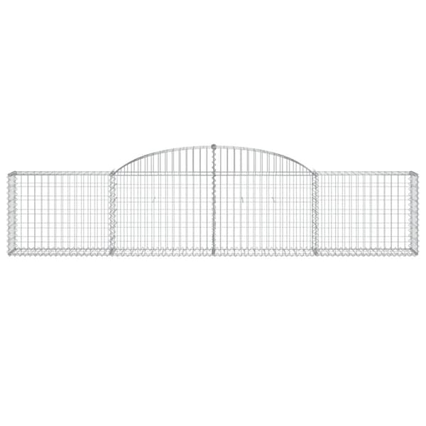 vidaXL Gabioner bågformade 30 st 300x30x60/80 cm galvaniserat järn