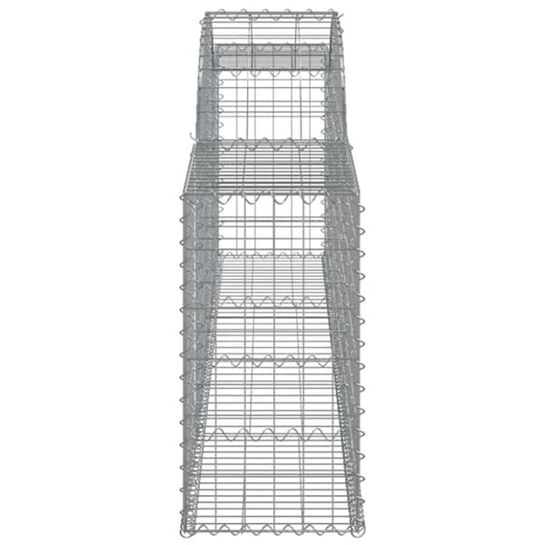vidaXL Gabioner bågformade 30 st 300x30x60/80 cm galvaniserat järn