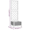 Miniatyrbilde 7 av 8: vidaXL Plantekasse med espalier lysegrå 40x40x121,5 cm PP