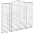 Miniatyrbillede 3 af 6: vidaXL buede gabionkurve 5 stk. 300x30x220/240 cm galvaniseret jern