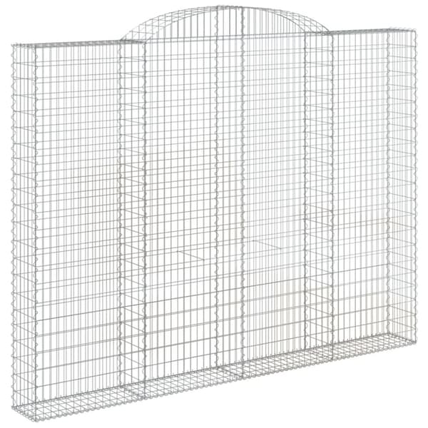 vidaXL buede gabionkurve 5 stk. 300x30x220/240 cm galvaniseret jern