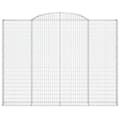 Miniatyrbillede 4 af 6: vidaXL buede gabionkurve 5 stk. 300x30x220/240 cm galvaniseret jern