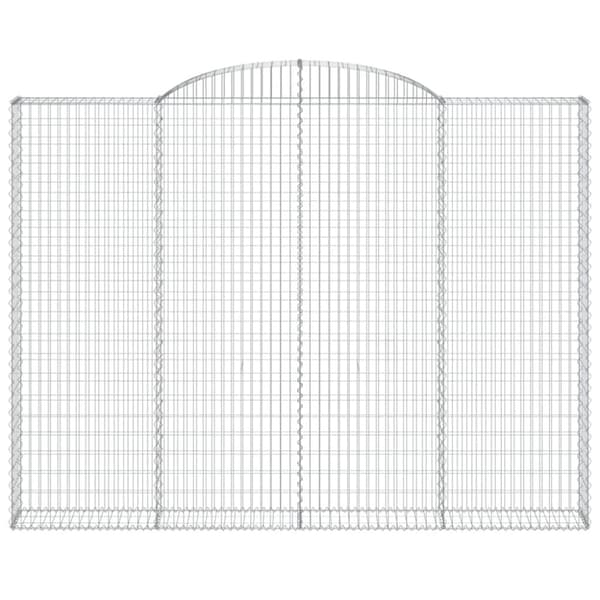 vidaXL buede gabionkurve 5 stk. 300x30x220/240 cm galvaniseret jern