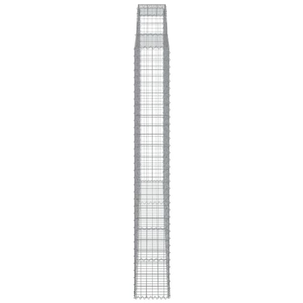 vidaXL buede gabionkurve 5 stk. 300x30x220/240 cm galvaniseret jern