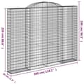Miniatyrbillede 6 af 6: vidaXL buede gabionkurve 5 stk. 300x30x220/240 cm galvaniseret jern