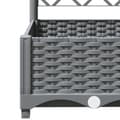 Miniatyrbillede 6 af 8: vidaXL plantekasse med espalier 80x40x121,5 cm PP lysegrå