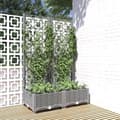 Miniatyrbillede 8 af 8: vidaXL plantekasse med espalier 80x40x121,5 cm PP lysegrå
