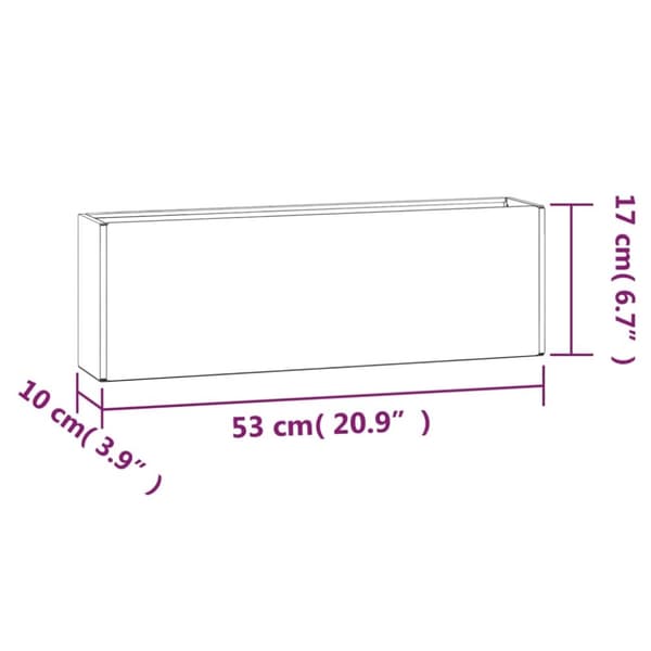 vidaXL væghængte plantekasser 2 stk. 53x10x17 cm cortenstål rustfarvet