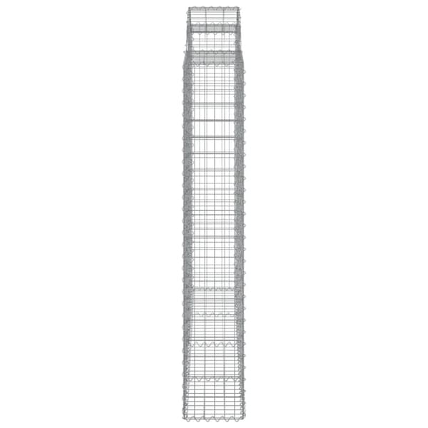 vidaXL Kaarevat kivikorit 5 kpl 200x30x180/200 cm galvanoitu rauta