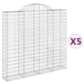 Pikkukuva 2 / 6: vidaXL Kaarevat kivikorit 5 kpl 200x30x180/200 cm galvanoitu rauta