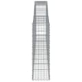 Miniatyrbillede 5 af 6: vidaXL buede gabionkurve 7 stk. 400x30x100/120 cm galvaniseret jern