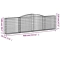 Miniatyrbillede 6 af 6: vidaXL buede gabionkurve 7 stk. 400x30x100/120 cm galvaniseret jern
