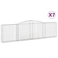 Miniatyrbillede 2 af 6: vidaXL buede gabionkurve 7 stk. 400x30x100/120 cm galvaniseret jern