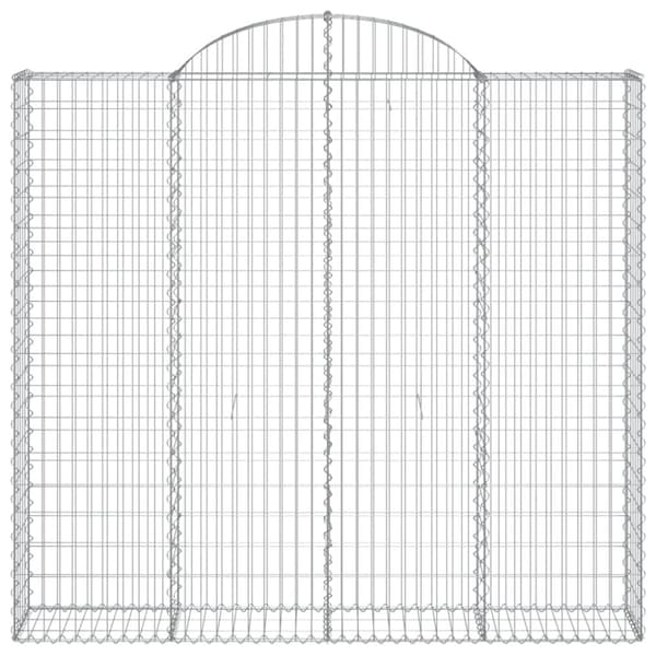 vidaXL Kaarevat kivikorit 3 kpl 200x30x180/200 cm galvanoitu rauta