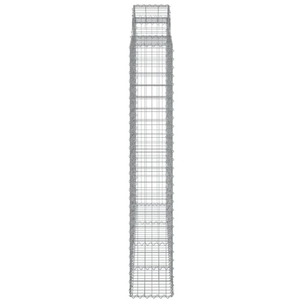 vidaXL Kaarevat kivikorit 3 kpl 200x30x180/200 cm galvanoitu rauta