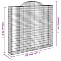 Pikkukuva 6 / 6: vidaXL Kaarevat kivikorit 3 kpl 200x30x180/200 cm galvanoitu rauta