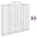 Pikkukuva 2 / 6: vidaXL Kaarevat kivikorit 3 kpl 200x30x180/200 cm galvanoitu rauta