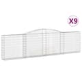 Pikkukuva 2 / 6: vidaXL Kaarevat kivikorit 9 kpl 400x30x100/120 cm galvanoitu rauta