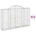 Pikkukuva 2 / 6: vidaXL Kaarevat kivikorit 12 kpl 200x30x120/140 cm galvanoitu rauta
