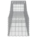 Miniatyrbillede 5 af 6: vidaXL buede gabionkurve 2 stk. 400x50x40/60 cm galvaniseret jern