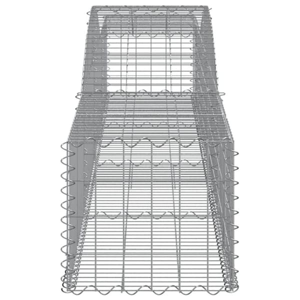 vidaXL buede gabionkurve 2 stk. 400x50x40/60 cm galvaniseret jern
