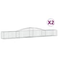 Miniatyrbillede 2 af 6: vidaXL buede gabionkurve 2 stk. 400x50x40/60 cm galvaniseret jern