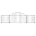 Miniatyrbilde 4 av 6: vidaXL Gabionkurver buede 9 stk 200x50x40/60 cm galvanisert jern
